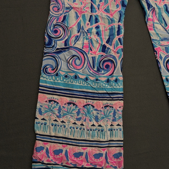 Lilly Pulitzer Harbour Mid Rise Pants Skim Blue Size Medium - Picture 9 of 14